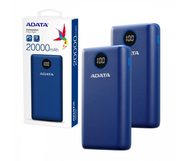ADATA Power Bank P20000QCD 20000mAh granatowy - 645544 - zdjęcie 2
